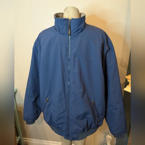 LL Bean Warm Up Jacket Fleece Lined, Water & Wind Resistant. XXL Tall - Picture 5 of 17